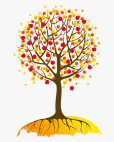 Autumn Trees Vector Png , Png Download - Clip Art Falling Leaves, Transparent Png, Transparent PNG