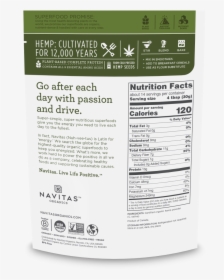 Hemp Seeds Navitas Nutrition, HD Png Download, Transparent PNG