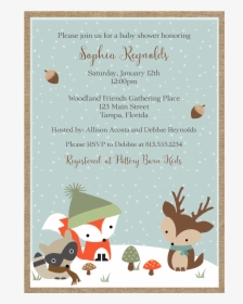 Winter Woodland Friends Baby Shower Invitation - Winter Thank You Images With Reindeer, HD Png Download, Transparent PNG