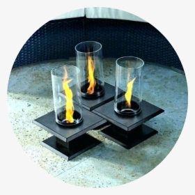 Tabletop Fire Bowl With Glass Tabletop Fire Bowl With - Coffee Table, HD Png Download, Transparent PNG