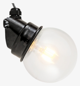 Angled Industrial Bakelite Wall Light Clear Globe - Light, HD Png Download, Transparent PNG