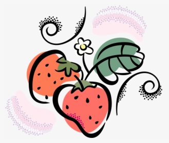 Vector Illustration Of Garden Strawberry Edible Fruit, HD Png Download, Transparent PNG