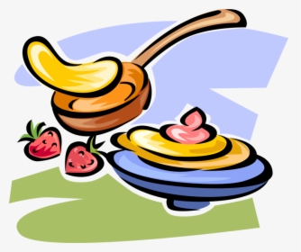 Vector Illustration Of Breakfast Pancakes Or Flapjacks, HD Png Download, Transparent PNG