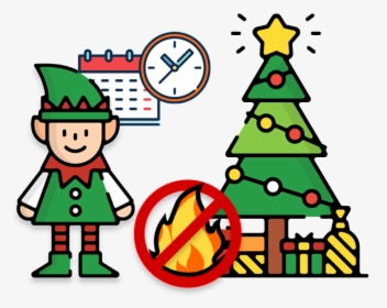 Christmas Tree Shop Evergreen Elf Alerts Out Of Water - Christmas Elf Elf Safety Clipart, HD Png Download, Transparent PNG