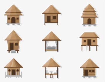 Cabana Icons Vector - House, HD Png Download, Transparent PNG