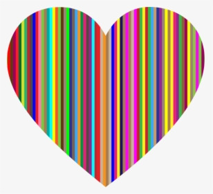 Transparent Vertical Clipart - Striped Heart, HD Png Download, Transparent PNG