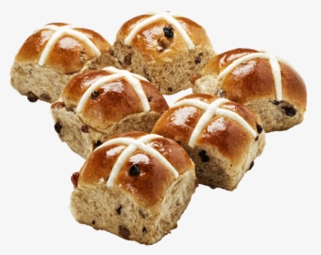 Woolworths Traditional Fruit Hot Cross Buns 6 Pack - Bun, HD Png Download, Transparent PNG