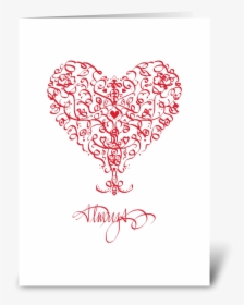 Ribbon Heart, Love Greeting Card - Heart, HD Png Download, Transparent PNG