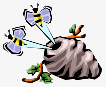 Vector Illustration Of Worker Bee Bumblebees Or Honeybees - Portable Network Graphics, HD Png Download, Transparent PNG