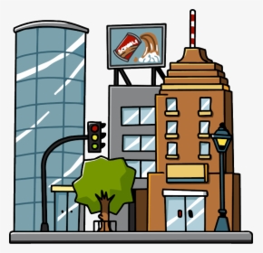 Office Building Cartoon Png Download - Scribblenauts City, Transparent Png, Transparent PNG