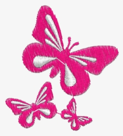 Pink Butterfly Vinyl Stickers Decals,car,window,van - Borboleta Bordado, HD Png Download, Transparent PNG