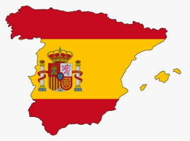 Spain Flag Map Clipart, HD Png Download, Transparent PNG