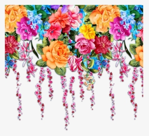 Transparent Flower Design Png - Textile Digital Flower Design, Png Download, Transparent PNG