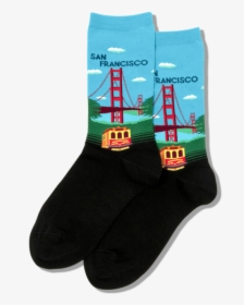 Womens Golden Gate Bridge Socks   Class Slick Lazy, HD Png Download, Transparent PNG