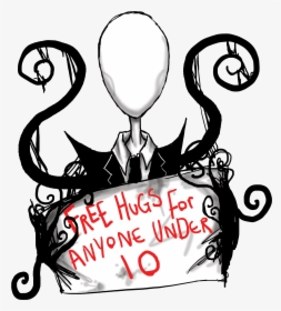 Nyone Unde Slenderman Black And White Text Font Clip - Illustration, HD Png Download, Transparent PNG