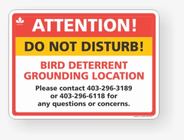 Do Not Disturb Bird Deterrent Sign , Png Download - Waterfront Toronto, Transparent Png, Transparent PNG