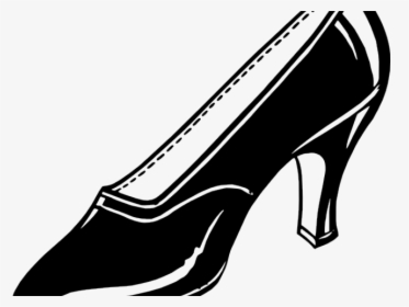 Transparent Sneakers Clipart - Ladies Shoes Black And White Clipart, HD Png Download, Transparent PNG