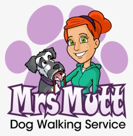 Mrs Mutt Dog Walking Service Clipart , Png Download - Cartoon, Transparent Png, Transparent PNG