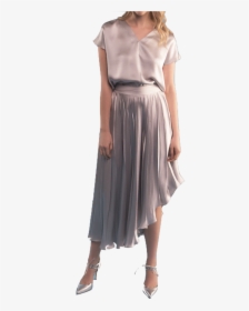 Asymmetrical Pleated Skirt - A-line, HD Png Download, Transparent PNG