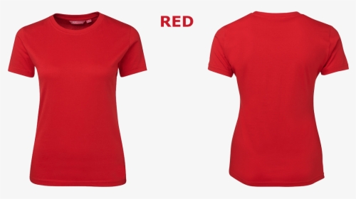 Ladies Red T Shirt Front And Back, HD Png Download, Transparent PNG
