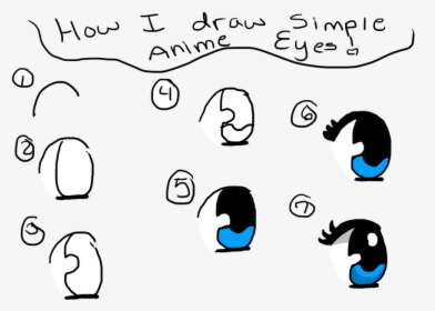 Easy How To Draw Anime Eyes, HD Png Download, Transparent PNG