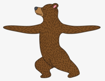 Cartoon Bear Doing Yoga, HD Png Download, Transparent PNG