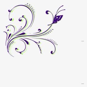 Butterfly Scroll Svg Clip Arts - Wedding Card Vector Design Png, Transparent Png, Transparent PNG