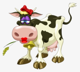 Cartoon Cow With Makeup, HD Png Download, Transparent PNG