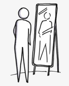 A Look In The Mirror - Sketch, HD Png Download, Transparent PNG