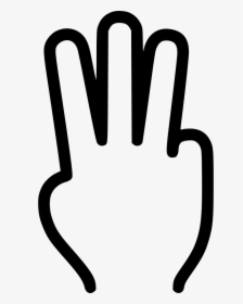 Finger Clipart Three Finger - Three Fingers Svg, HD Png Download, Transparent PNG