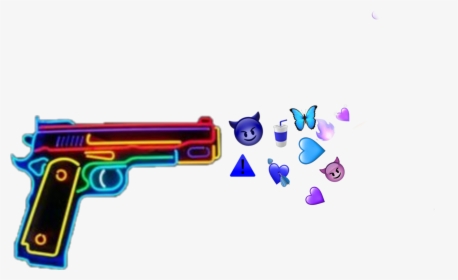 #freetoedit #gun #love #emojiiphone #emoji #rainbow - Water Gun, HD Png Download, Transparent PNG