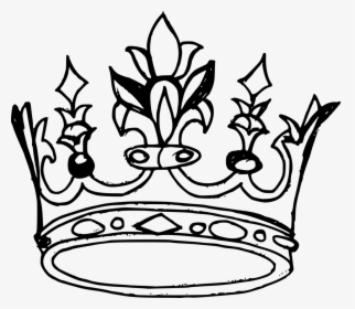 Crown Line Drawings Png, Transparent Png, Transparent PNG