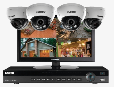 2k Ip Camera Home Security System With Monitor, 140ft - Security Cameras Set Png, Transparent Png, Transparent PNG