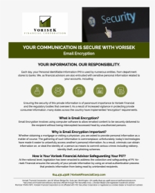 Vorisek Email Encryption Onesheet Fnl - Flyer, HD Png Download, Transparent PNG