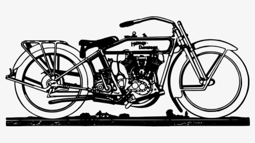 Motorbike Motorcycle Old Retro Ride Transp - Old Motorcycle Clipart, HD Png Download, Transparent PNG