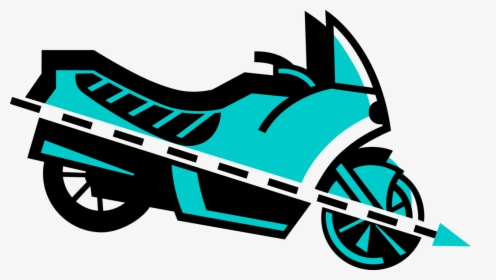 Vector Illustration Of Street Bike Motorcycle Or Motorbike, HD Png Download, Transparent PNG