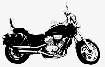 Cruiser,monochrome Photography,motor Vehicle - Motorcycle Clipart Harley, HD Png Download, Transparent PNG