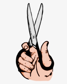 Scissors In Hand Cartoon, HD Png Download, Transparent PNG