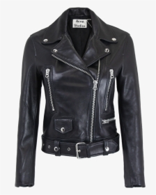 Celebrity Png Leather Jacket Motorcycle - Acne Leather Biker Jacket, Transparent Png, Transparent PNG