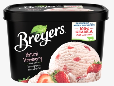 Soy Ice Cream - Breyers Strawberry Ice Cream, HD Png Download, Transparent PNG