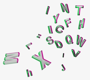 #glitch #letters #floating #surreal - Graphic Design, HD Png Download, Transparent PNG