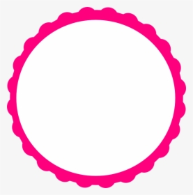 Pink Scallop Clip Art - Scalloped Circle Hot Pink Clipart, HD Png Download, Transparent PNG