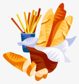 Vector Illustration Of European Cuisine French Baguette, HD Png Download, Transparent PNG