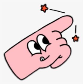Cute Finger Hand Pink Yay Stars Star Red - Soft Bot Stickers Png, Transparent Png, Transparent PNG