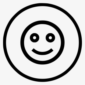 Emoji Smile Smiley Badge Round Face Fresh - Calm Emoji Black And White, HD Png Download, Transparent PNG