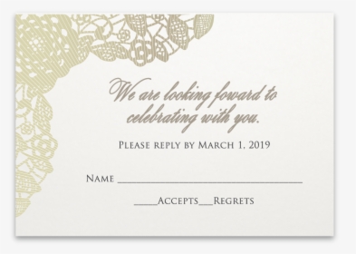 Response Card Haute Couture Suit - Calligraphy, HD Png Download, Transparent PNG