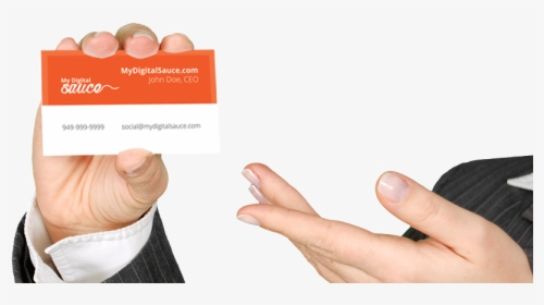 Hand With Businesscard Png, Transparent Png, Transparent PNG