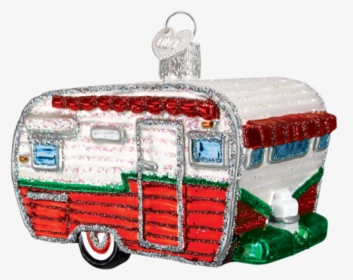 Old World Christmas Travel Trailer Glass Blown Ornament - Trailer Christmas Ornament, HD Png Download, Transparent PNG