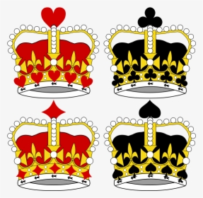 Stylized Crowns For Card Faces - King And Queen Of Hearts Crown, HD Png Download, Transparent PNG