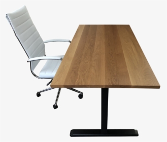 White Oak Desk Top With Chair And Standing Desk Frame - Desk, HD Png Download, Transparent PNG